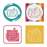 nota, vector, icono vector