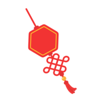 kinesisk tofsar. röd tågvirke vävd in i knop Begagnade för kinesisk ny år dekorationer. png