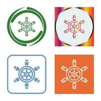 Ship Wheel Vector Icon