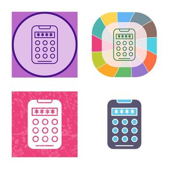 icono de vector de código pin