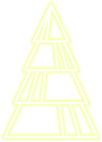 Neon- Weihnachten Baum Illustration zum dunkler Hintergründe. png mit transparent Hintergrund.