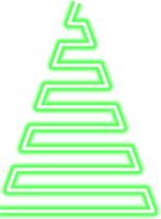 neon Kerstmis boom illustratie voor donkerder achtergronden. PNG met transparant achtergrond.