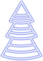 Neon- Weihnachten Baum Illustration zum dunkler Hintergründe. png mit transparent Hintergrund.