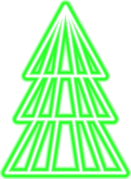 neón Navidad árbol ilustración para mas oscuro antecedentes. png con transparente antecedentes.