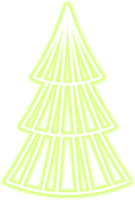 neon jul träd illustration för mörkare bakgrunder. png med transparent bakgrund.