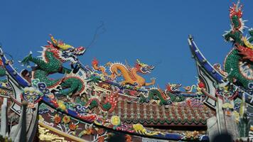 The old fishing village view with the traditional architectures on the south of the China along the ocean coast photo