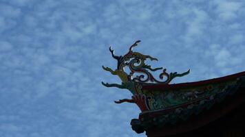 The old fishing village view with the traditional architectures on the south of the China along the ocean coast photo