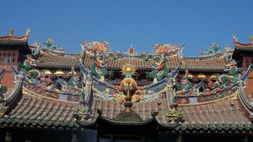 The old fishing village view with the traditional architectures on the south of the China along the ocean coast photo