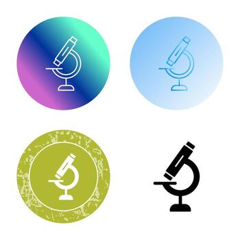 icono de vector de microscopio