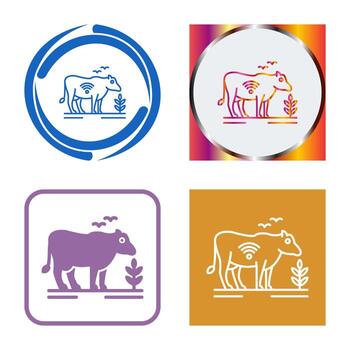 icono de vector de ganado