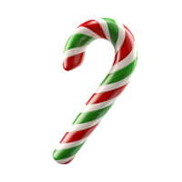 Candy cane isolated on transparent background AI Generative png