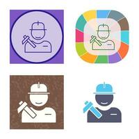 icono de vector de trabajador