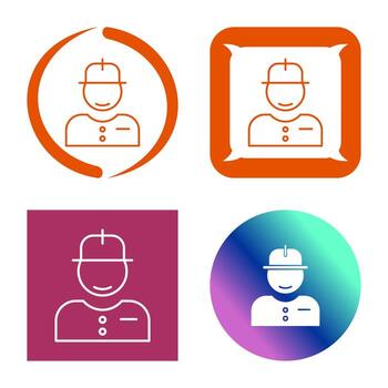 icono de vector de trabajador