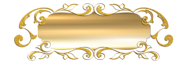 luxe gouden titel bord png