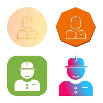 icono de vector de trabajador