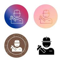 icono de vector de trabajador