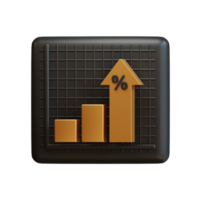 3D business icons financial improvements, sales and discounts. 3D Rendering icon e-commerce. png