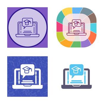 E Learning Vector Icon