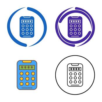 icono de vector de código pin