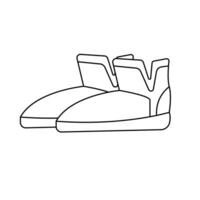 Winter shoes. Vector illustration in doodle style
