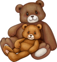 vattenfärg söt teddy björnar hand dragen png