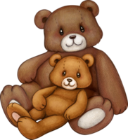 Aquarell süß Teddy Bären Hand gezeichnet png