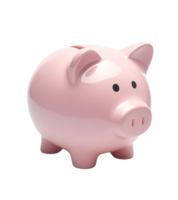 Classic piggy bank isolated on transparent background png