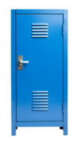 Blue metal school locker isolated on transparent background png