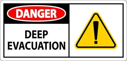 Danger Sign Deep Evacuation vector