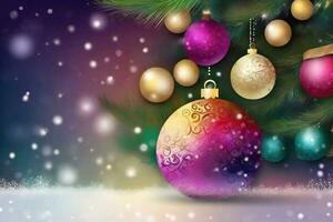 beautiful modern christmas background with bokeh with space for text photo