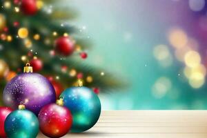 beautiful modern christmas background with bokeh with space for text photo