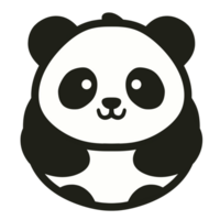 The panda logo is simple and elegant png