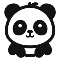 The panda logo is simple and elegant png