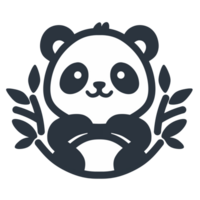de panda logotyp är enkel och elegant png