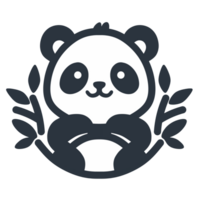 The panda logo is simple and elegant png