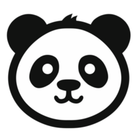 The panda logo is simple and elegant png