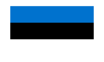 Estonia national flag in original ratio transparent png