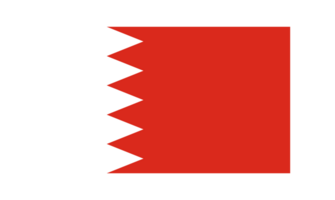 Bahrain national flag in original ratio transparent png image