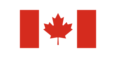 Canadá nacional bandera en original proporción transparente png