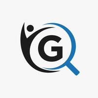 Letter G Search and Heathcare Logo Design. Community Finder Logo Symbol vector