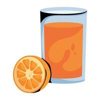 Trendy Orange Juice vector