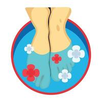 Trendy Foot Spa vector