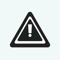 Flat-style attention emblem with a vectorized danger symbol vector