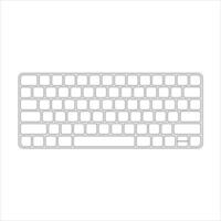 Computer keyboard vector isolated illustration