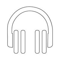 auriculares línea Arte icono vector