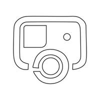 security camera. drawing an isolated vector outline