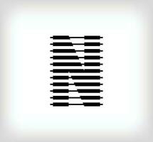 Letter N logo icon design, vector illustration. N letter formed by a combination of lines. Creative flat design style.