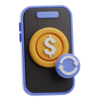 money transaction illustration 3d png