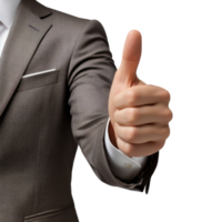 closeup portrait of business man with suit, gesturing stop with hands . AI Generated png