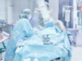 A patient is hospitalized and the image is blurred. photo